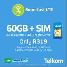 SIM Only + 60GB Telkom Data Bundle